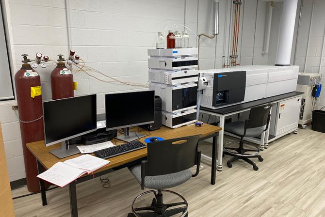 Infrastructure setup in a lab.