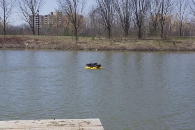 Autonomous Surface Vehicles on a pond