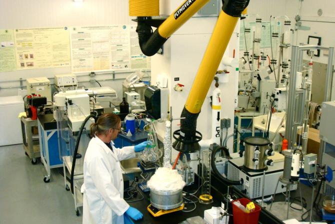 Researcher at work in the laboratory
