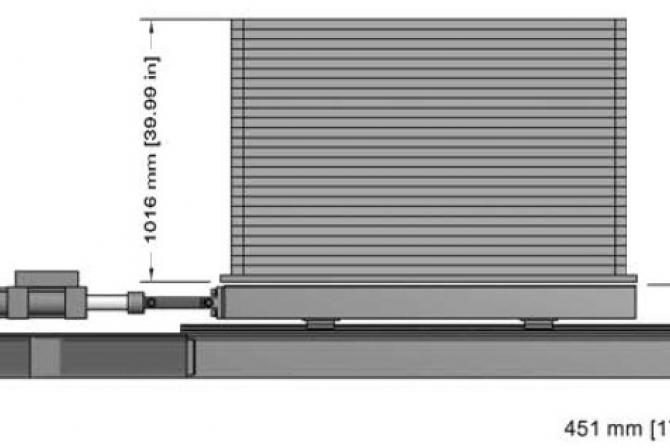 Schematic of the shaking table