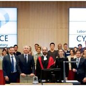 Group photo in at the Cyberjustice Laboratory
